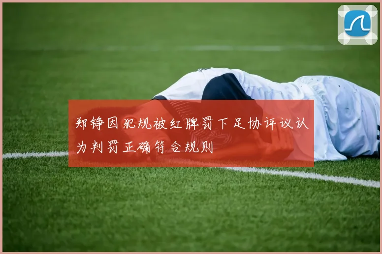 郑铮因犯规被红牌罚下足协评议认为判罚正确符合规则
